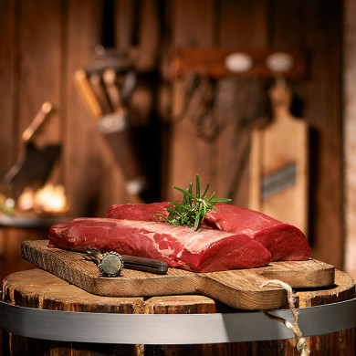 Hirsch Rücken ohne Knochen ca. 1,2kg 